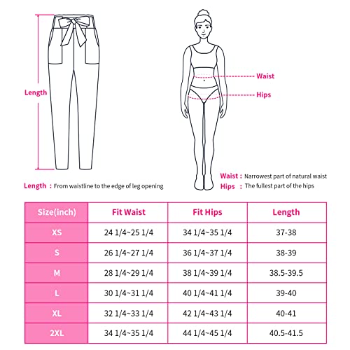 Paper Bag Slim Pants with Pockets Paper Bag Slim Pants with Pockets